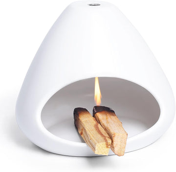 Vortaz Meditation Incense Burner for Palo Santo Ceramic White