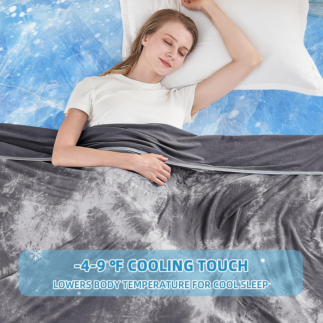 Cooling Blanket Tie-Dye Nylon for Hot Sleepers Queen 90x90