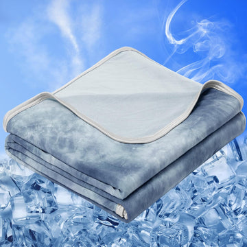 Arc-Chill Cooling Blanket King Size Q-Max Hot Sleepers Light Blue