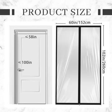 Amylove Dust Barrier Door Construction 60 x 102 Inch Reusable