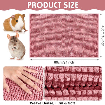 Amylove 4 Pcs Guinea Pig Cage Liner Washable Fleece Pee Pads