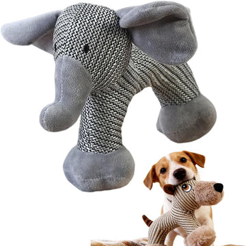 Indestructible Plush Crocodile Dog Toy Squeaker Double Fabric Linen