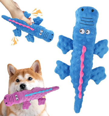 Plush Squeaky Crocodile Dog Toy Interactive Chew Toy 14 inch