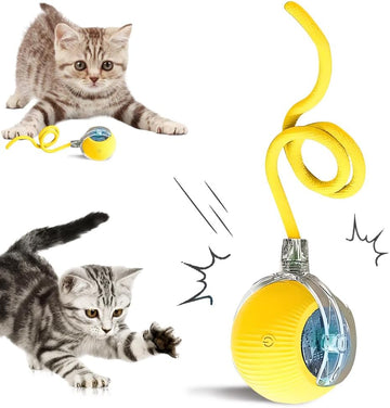 Interactive Self-Charging Cat Toy Ball with Obstacle Avoidance White