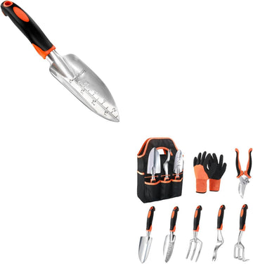 Vortaz Gardening Tool Set 9-Piece Ergonomic with Depth Markers