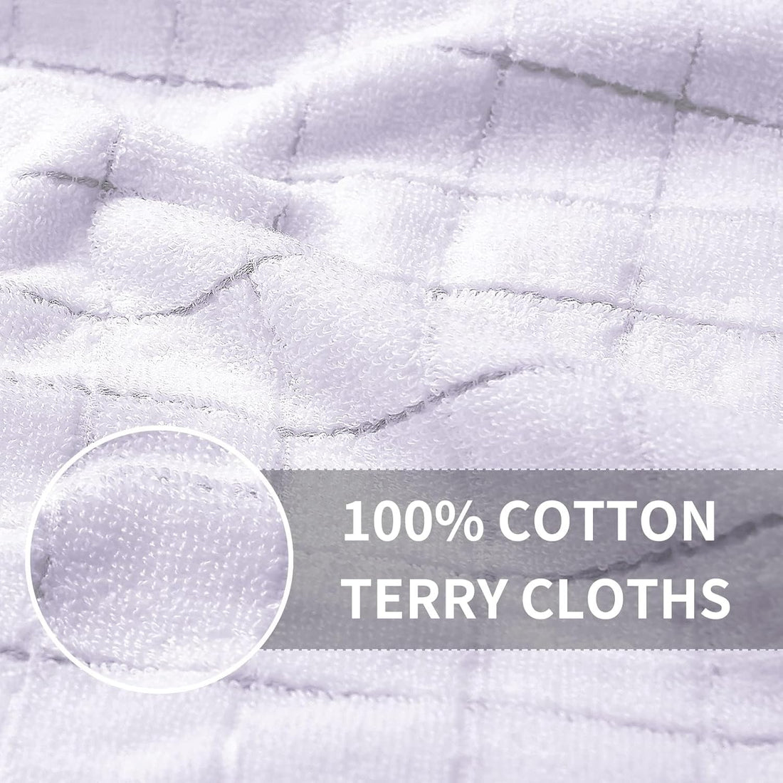 Homaxy Microfiber Kitchen Towels Set of 8 Waffle Weave Lint Free White