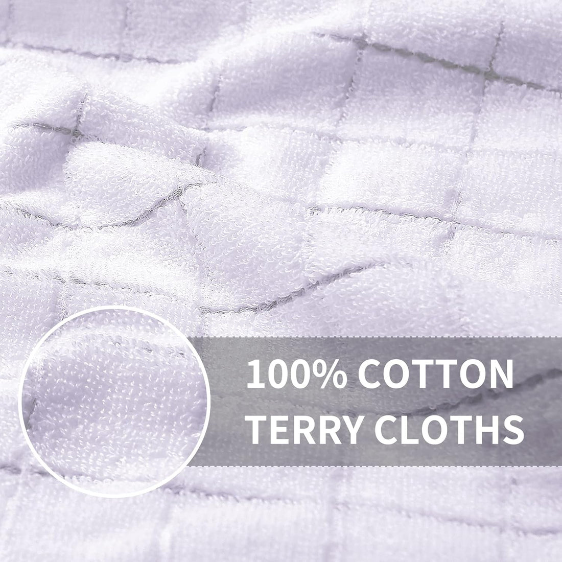 Homaxy Cotton Kitchen Towels Set of 10 White Grey