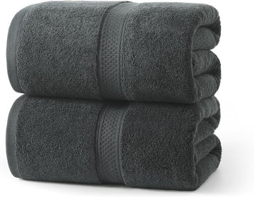 Cotton Bath Sheet Set 2-Pack 760GSM Extra Large 35x70 Grey