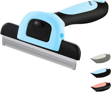 Pet Deshedding Brush for Cats and Dogs 4in Stainless Steel