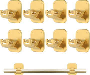 Vortaz Adhesive Curtain Rod Brackets No Drill 6 Pack