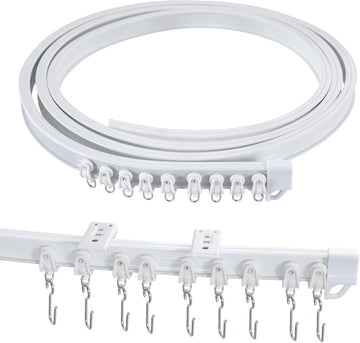 Vortaz Flexible Ceiling Curtain Track System 5m White