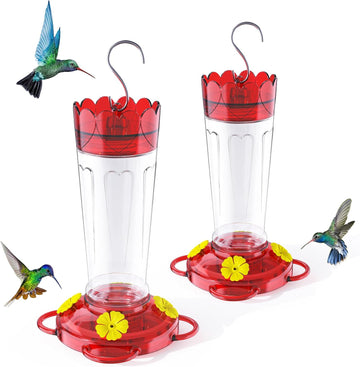 Vortaz 2-Pack Hummingbird Feeder Ant Bee Proof UV-Resistant Outdoor