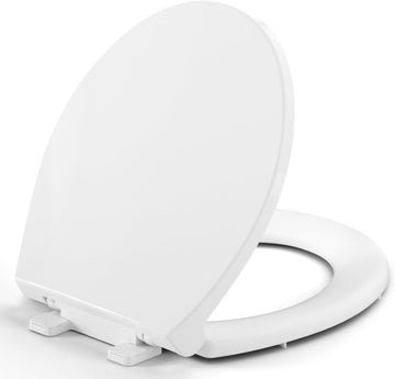 Vortaz Round Toilet Seat Quiet-Close No-Slam PP Plastic White