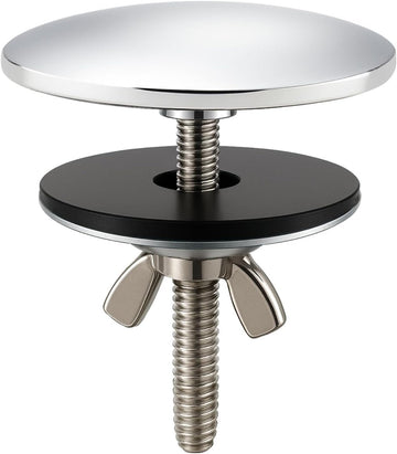 Vortaz Chrome-Plated Brass Sink Hole Cover 2 inch Silver
