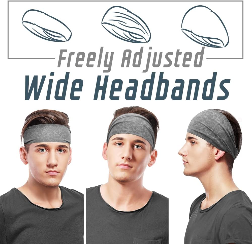 Vortaz Sweat-Absorbent Sports Headband for Yoga Workout 10-Pack