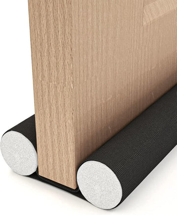 Petluno Door Draft Stopper Insulated Draught Excluder 93cm Black