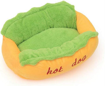 Hotdog Design Small Dog Bed Soft Removable Washable Mat Grey