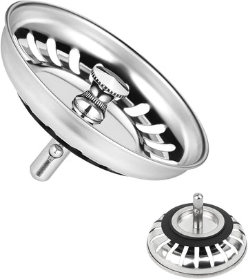 2 Pack Stainless Steel Kitchen Sink Strainer Drain Stopper 8cm
