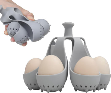 Silicone Egg Boiler Rack Holds 6 Eggs Dishwasher Safe
