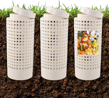 Inground Farm Composter PVC Outdoor In-Ground Compost Bin 11x11x28cm