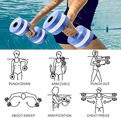 EVA Floating Aquatic Dumbbell for Water Aerobics Pool Exercise