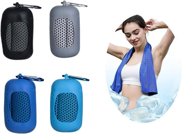 4-Pack Cooling Towel Ice Towel with Silicone Bag for Yoga Gym Camping
