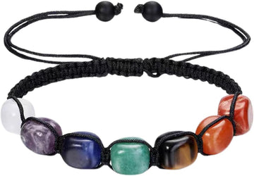 7 Chakra Gemstone Healing Crystal Bracelet for Wellness Yoga Reiki