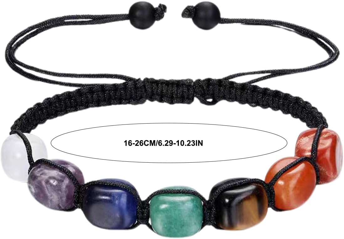 7 Chakra Gemstone Healing Crystal Bracelet for Wellness Yoga Reiki