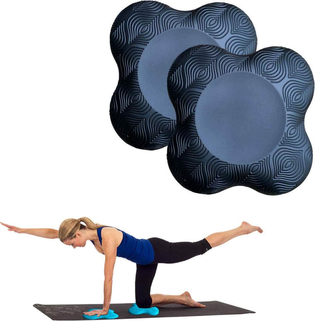 Extra Thick Yoga Knee Pad Cushion PU Foam Non-Slip for Yoga Pilates