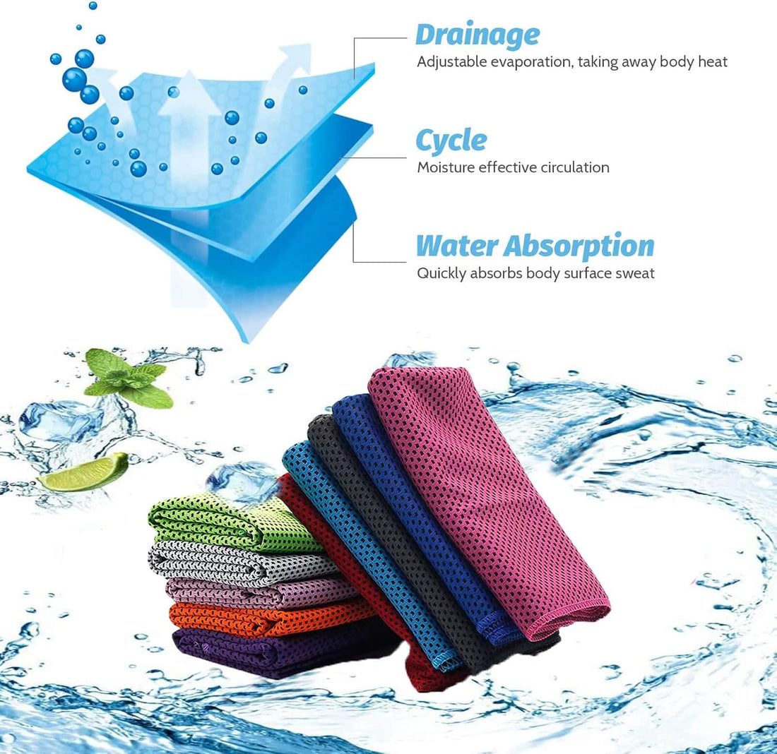 10-Pack Cooling Towel for Sports Yoga Fitness Hyper-Evaporative Ice Towel