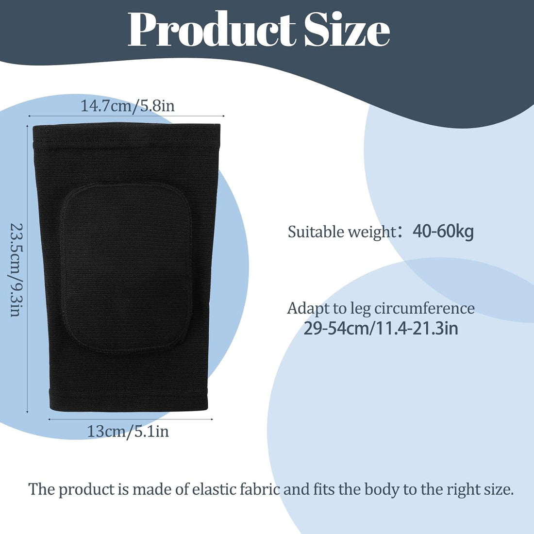 Breathable Sports Knee Pads Thick Foam Padding for Volleyball Running
