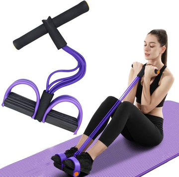 6-Tube Multifunction Pedal Resistance Band Natural Latex Fitness Training