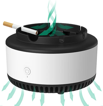 Portable Smokeless Ashtray with Air Purifier USB Rechargeable Gray