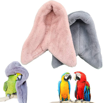 Soft Plush Bird Snuggle Hut 2-Pack Warm Hiding Shelter for Parakeets Cockatiels