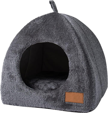 Pet Cave Bed Warm Cat Tent Igloo for Small Dogs Washable Cushion