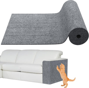 Self-Adhesive Cat Scratching Mat 78.7in x 15.8in Light Grey