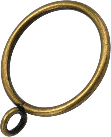 Vortaz Bronze Curtain Rings with Eyelets 44-Pack Iron Heavy Duty