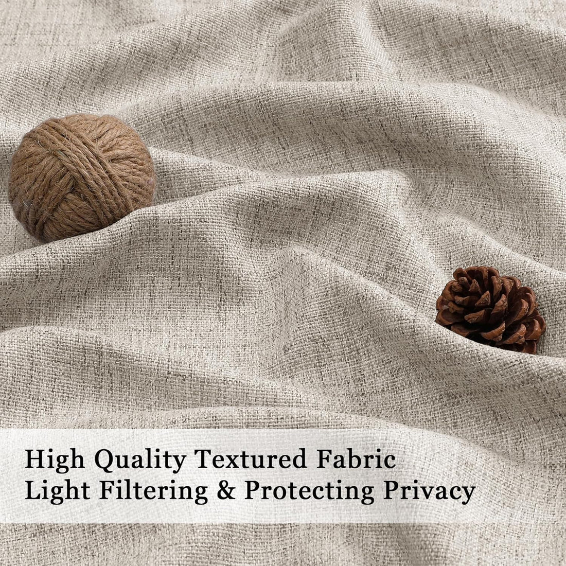 Vortaz Light Filtering Valance Curtain 60x14in Polyester White