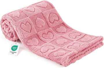 Pet Blanket Coral Fleece 300GSM Washable Dog Cat Mat Pink 25x35