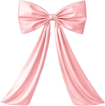Vortaz Giant Pink Satin Bow Decor 24x36in Coquette Party Wall