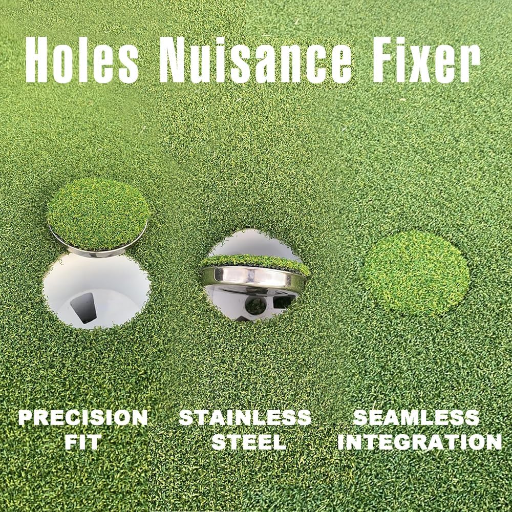 Golf Putting Cup Set Metal Base Practice Green Heavy Duty
