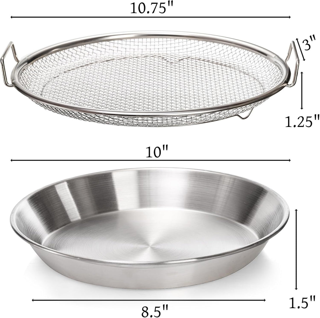 Vortaz Stainless Steel Oil Filter Tray 10.3 Inch Air Fryer Draining Basket