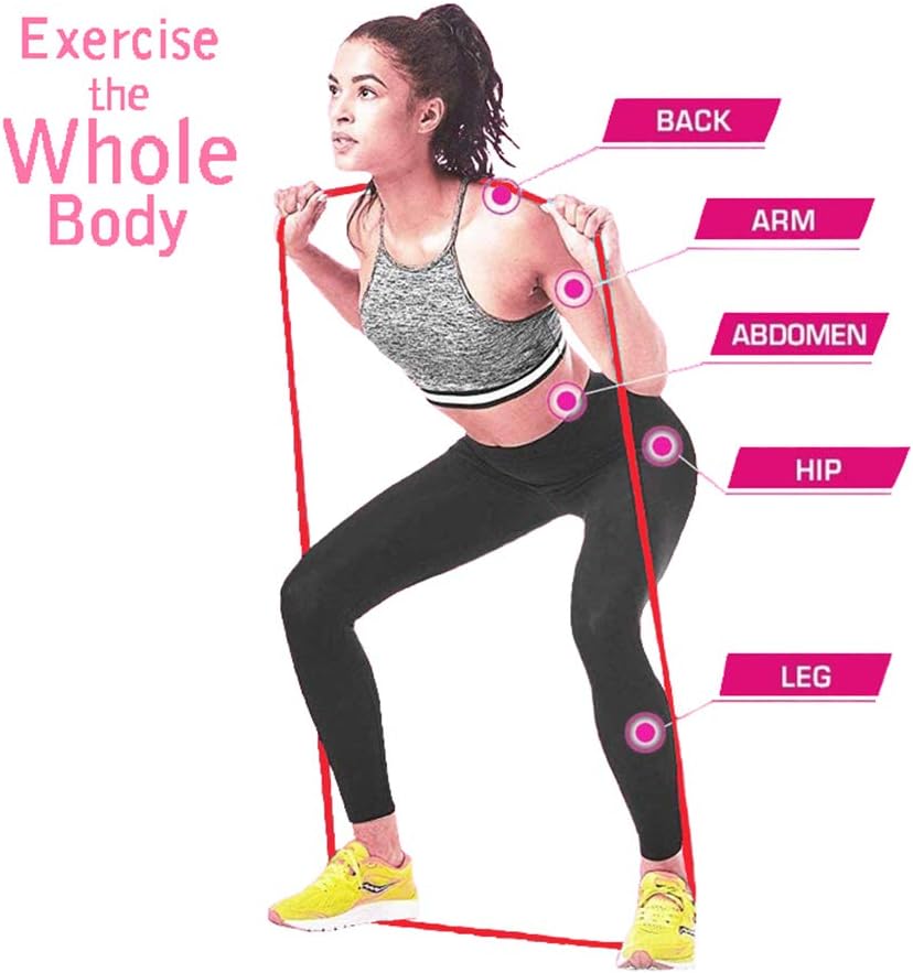 Progressive Resistance Band Set with Handles and Door Anchor 56.7kg