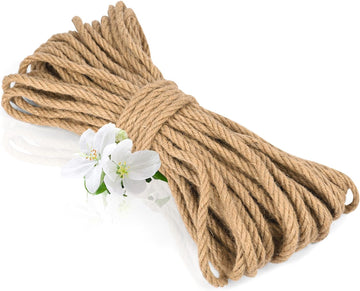 Natural Braided Jute Rope 10m x 8mm Brown