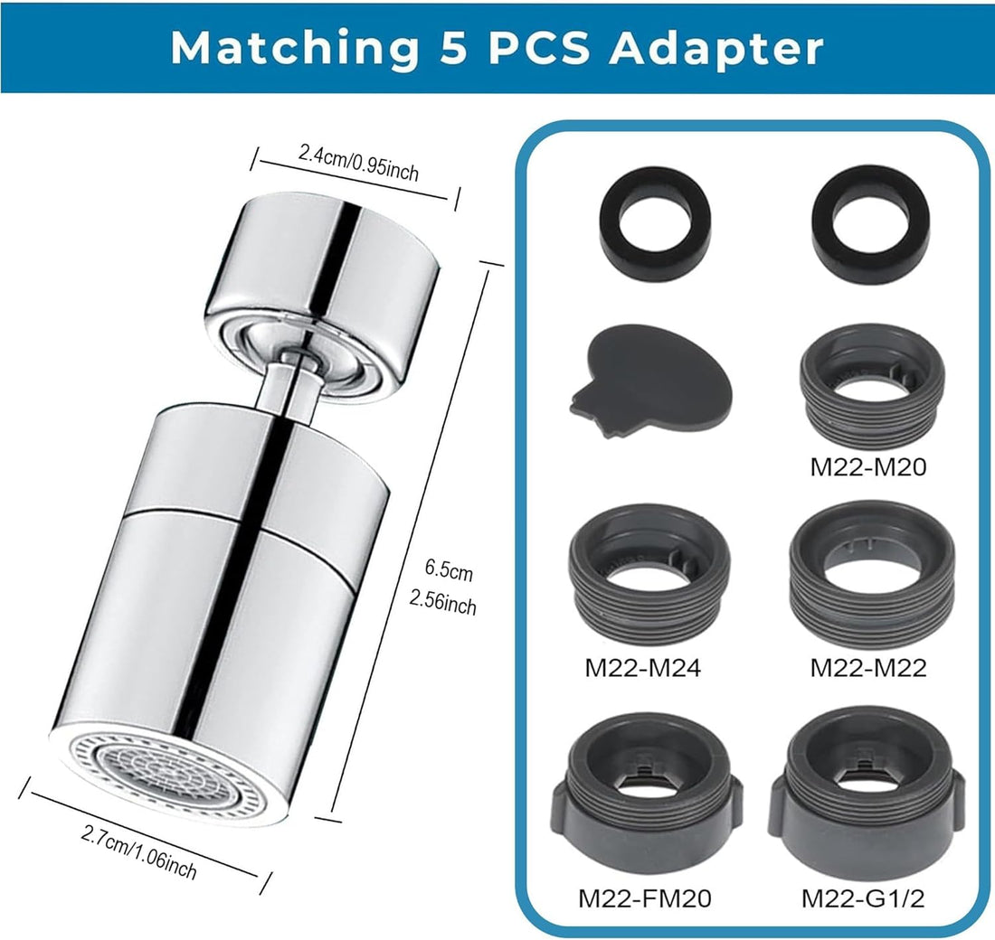 Kitchen Sink Sprayer Attachment 360 Swivel Dual Function Chrome