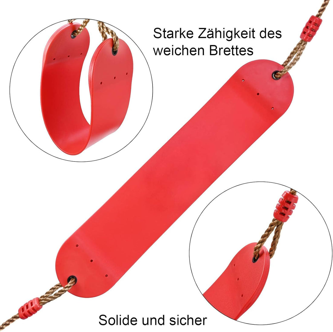 Keezi Soft Foam Swing Seat for Backyard Play 150kg Red