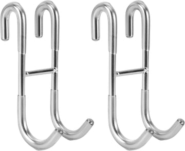 Shower Door Hooks 2-Pack Rust-Proof for Frameless Glass Doors