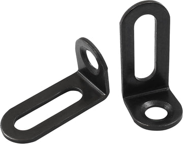 Vortaz L-Shape Adjustable Corner Braces Metal 12 Pcs Black