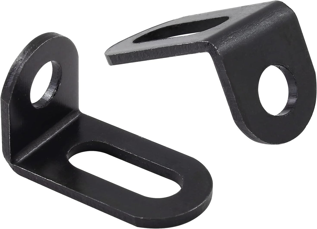 Vortaz L-Shape Adjustable Corner Braces Metal 30 Pcs Black