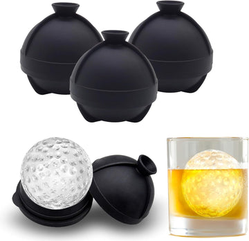 Bangp Golf Ball Ice Molds Set of 4 Silicone 2.5 inch